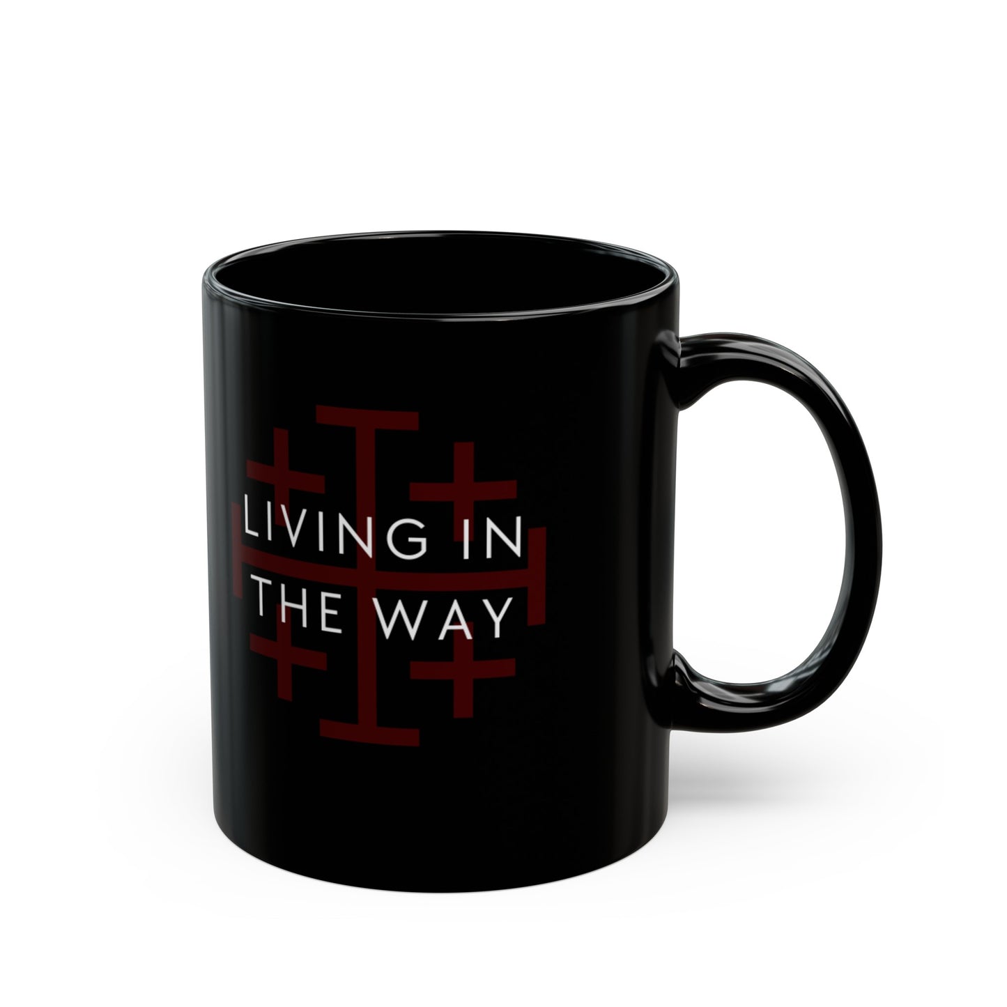 "Living in the Way Logo" | Black Mug (11oz)